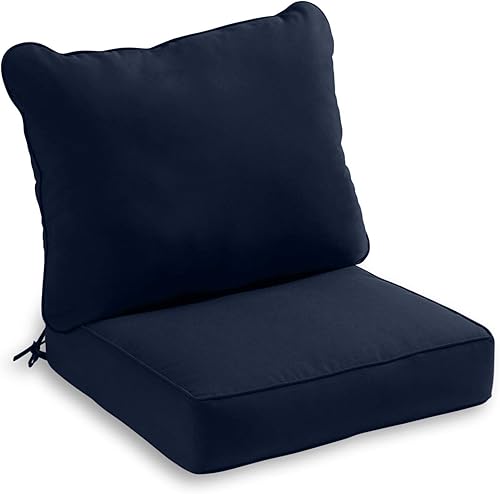 Miniatura 7 de South Pine Porch Juego de 2 cojines de asiento profundo para exteriores, Sunbeam