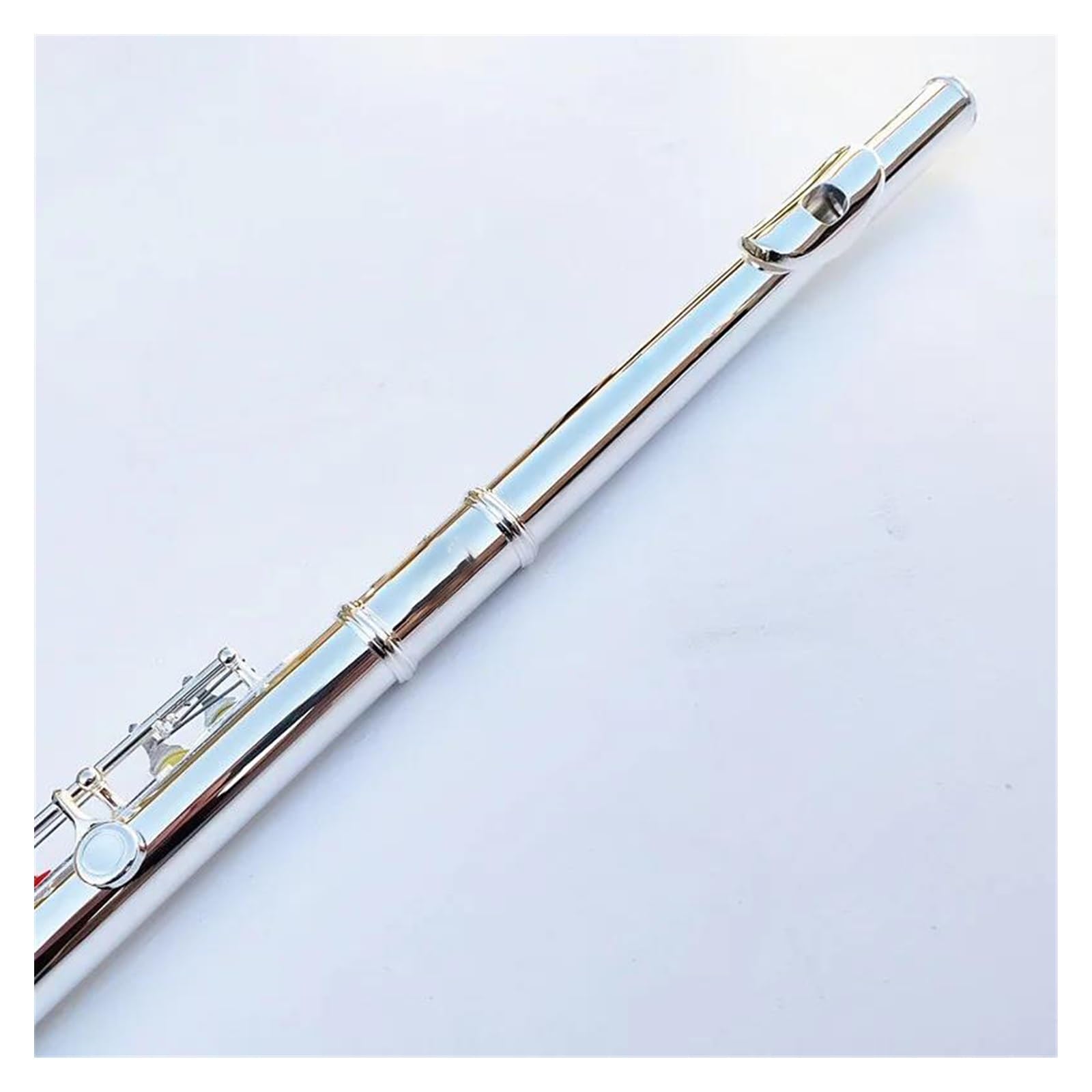 Set di flauti a 16 Fori Chiusi con Chiave di Mi, Flauto Placcato in Argento, Tono di Do, Materiale in Rame Bianco, Strumento Orizzontale.,
