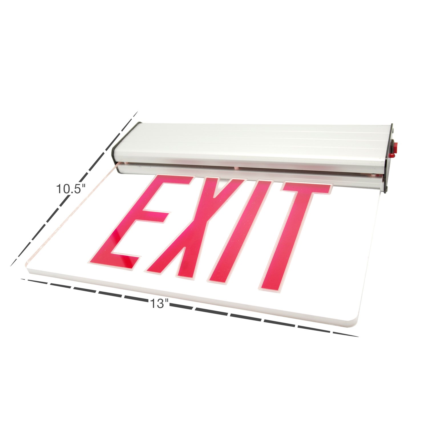 LED Emergency Exit Light Edge Lit Red Letter LS Pro Edge Lit LED ...