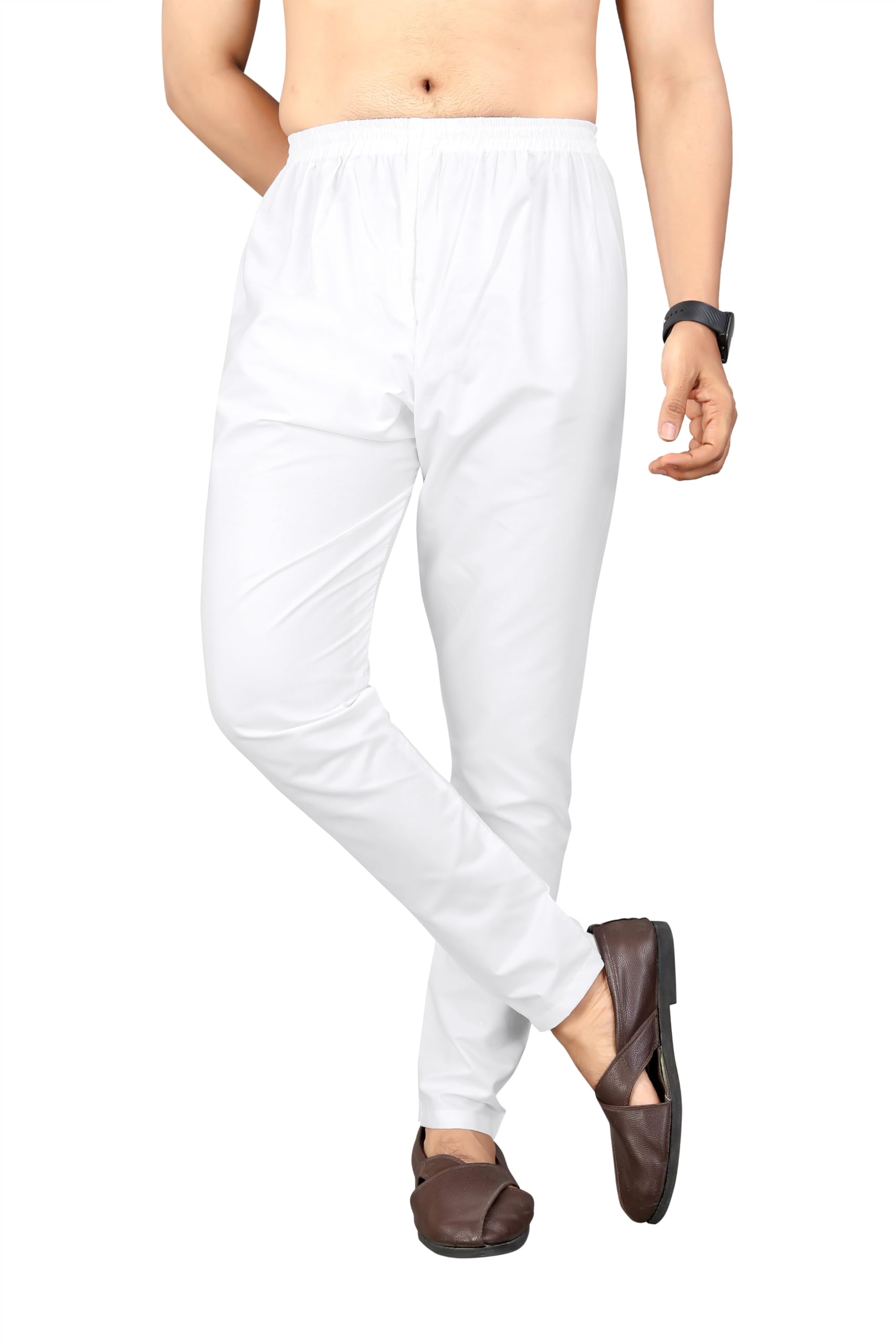 Premium Cotton Pyjamas for Men Soft Fabric, Elastic Waist | Full Length