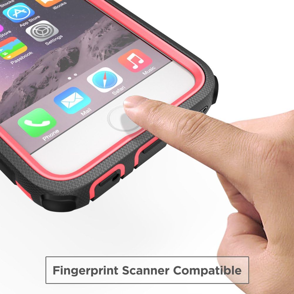 iPhone 6 Plus Case , i-Blason® [Armorbox] built-in Screen Protector **Full body** [Heavy Duty] Protection Shock Absorb Bumper Corner for Apple iPhone 6 Plus 5.5 inch (Pink)