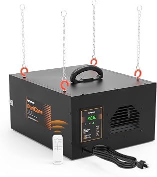 PURISYSTEMS 3-Speed Remote Air Filtration System, PuriCare 500 Hanging Air Filter w/RF Remote for Woodworking, Garage Air Purifier, Shop Dust Collector, up to 500 sq. ft500 CFM