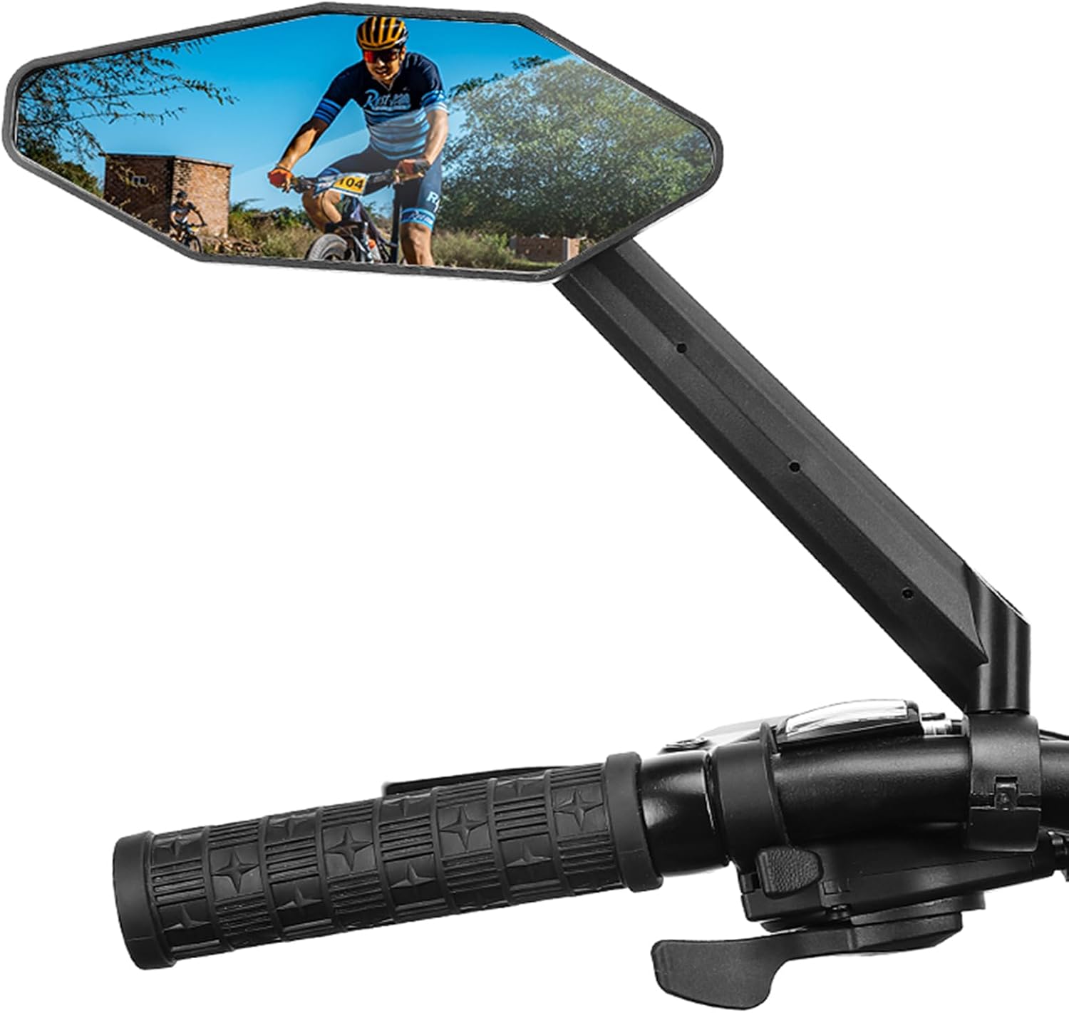 SLDMJFSZ Bike Rear View Mirror, 360° Rotating HD Glass Bike Side