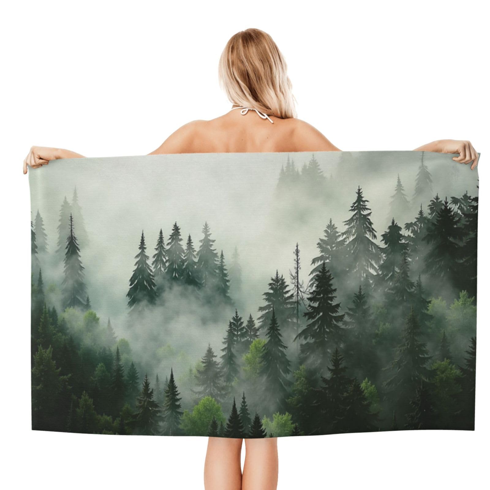 Anceky Beach Towel for Women, Misty Sand-Free Microfiber Ultra Soft Lightweight Bath Towels for Outdoor Bathroom Swimming 32"X52"