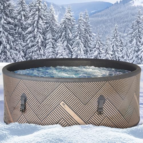 BRAST Whirlpool aufblasbar MSpa Frame Mono Eco für 6 Personen | Ø173x65cm | 138 Massagedüsen in 3...