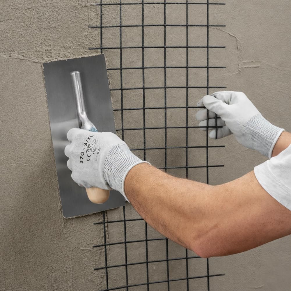 FORTUNATO Rete in Fibra di Vetro per Rinforzo Massetti e Intonaci, 40x40mm, 160g/m², 1 Rotolo da 1x50m, Trattamento Antialcalino, per Pavimenti e Pareti