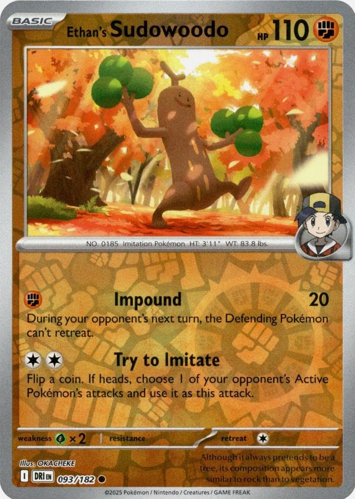 Pokemon - Ethans Sudowwod 093 182 - Destined Rivals - Reverse Foil - Single Card