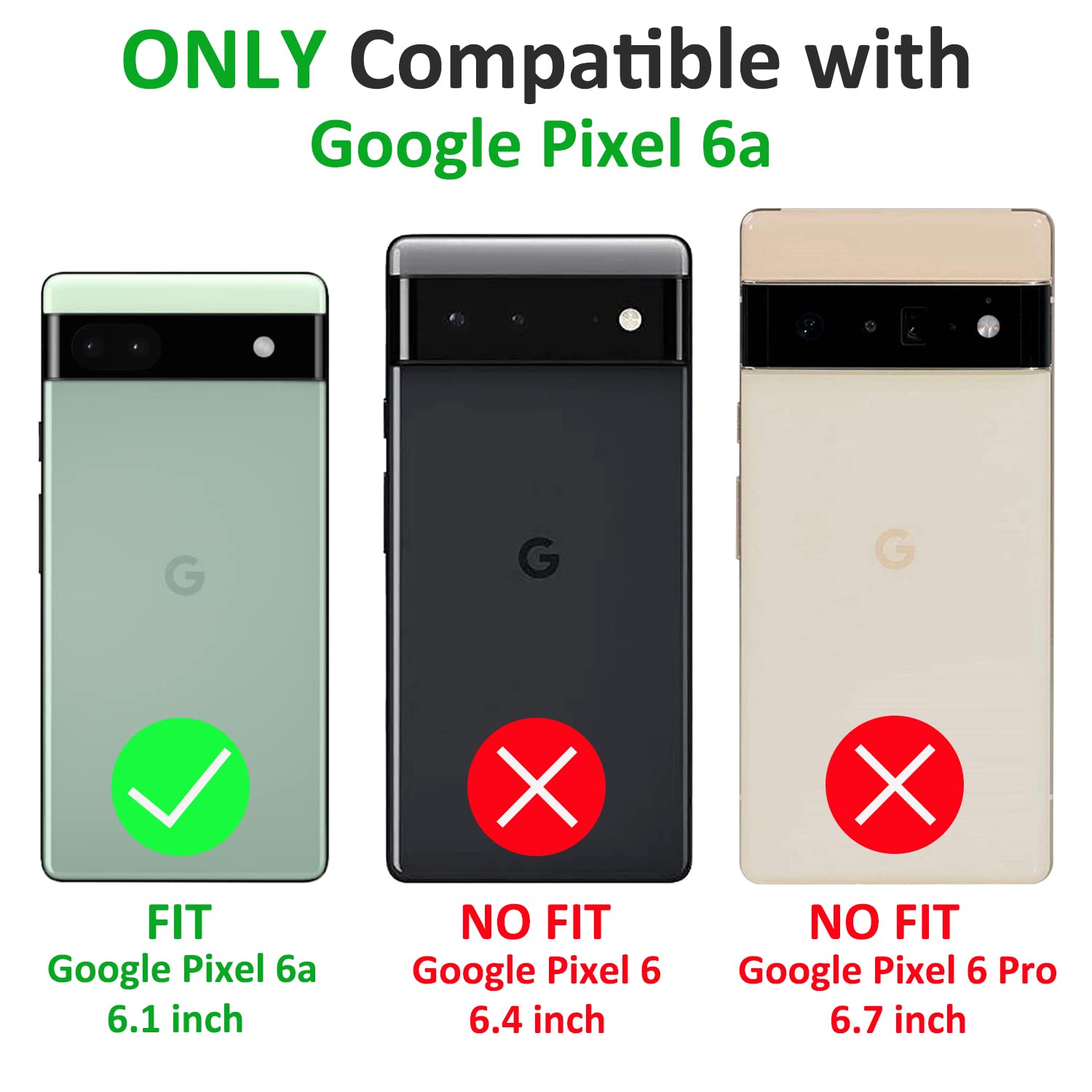 for Google Pixel 6a Case with Tempered Glass Screen Protector [2 Pack], Military-Grade Armor Shockproof Protective Phone Cover with Ring Magnetic Kickstand for Pixel 6a, Blue