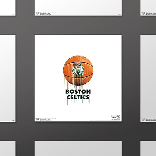 Miniatura 10 de Trends International Gallery Pops NBA Boston Celtics - Póster de pared de baloncesto por goteo, 12.00 x 12.00 pulgadas, versión de marco negro