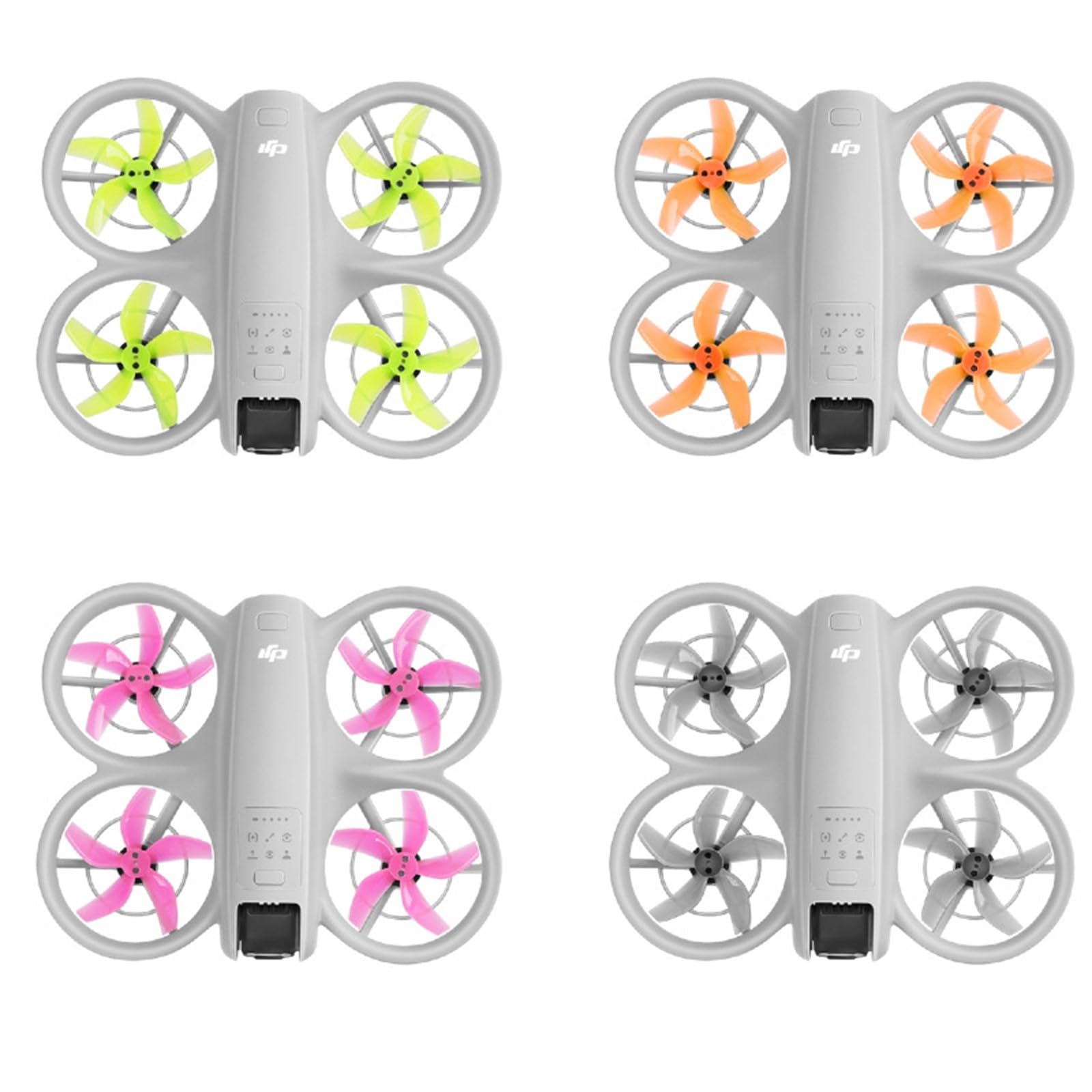 Drone Colorful Propellers for DJI Neo Low-noise Propellers Light Weight Durable Propeller Wing Blades for DJI Neo Accessories Quick Replacement Spare Part 4pcs (Gray)