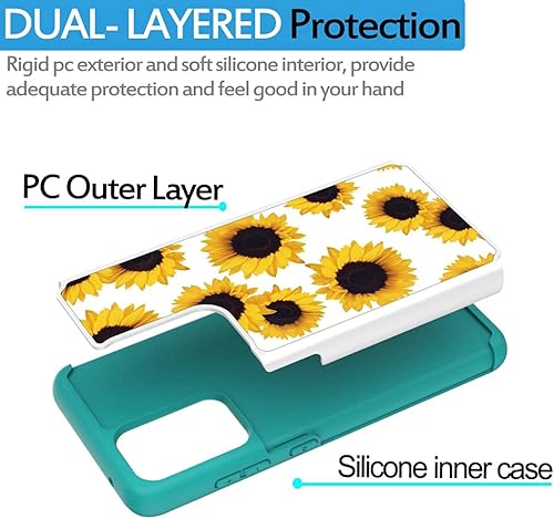 Miniatura 3 de Bonita funda para Galaxy A52 5G, Samsung A52 5G, a prueba de golpes, resistente, para Samsung Galaxy A52 5G (girasol)