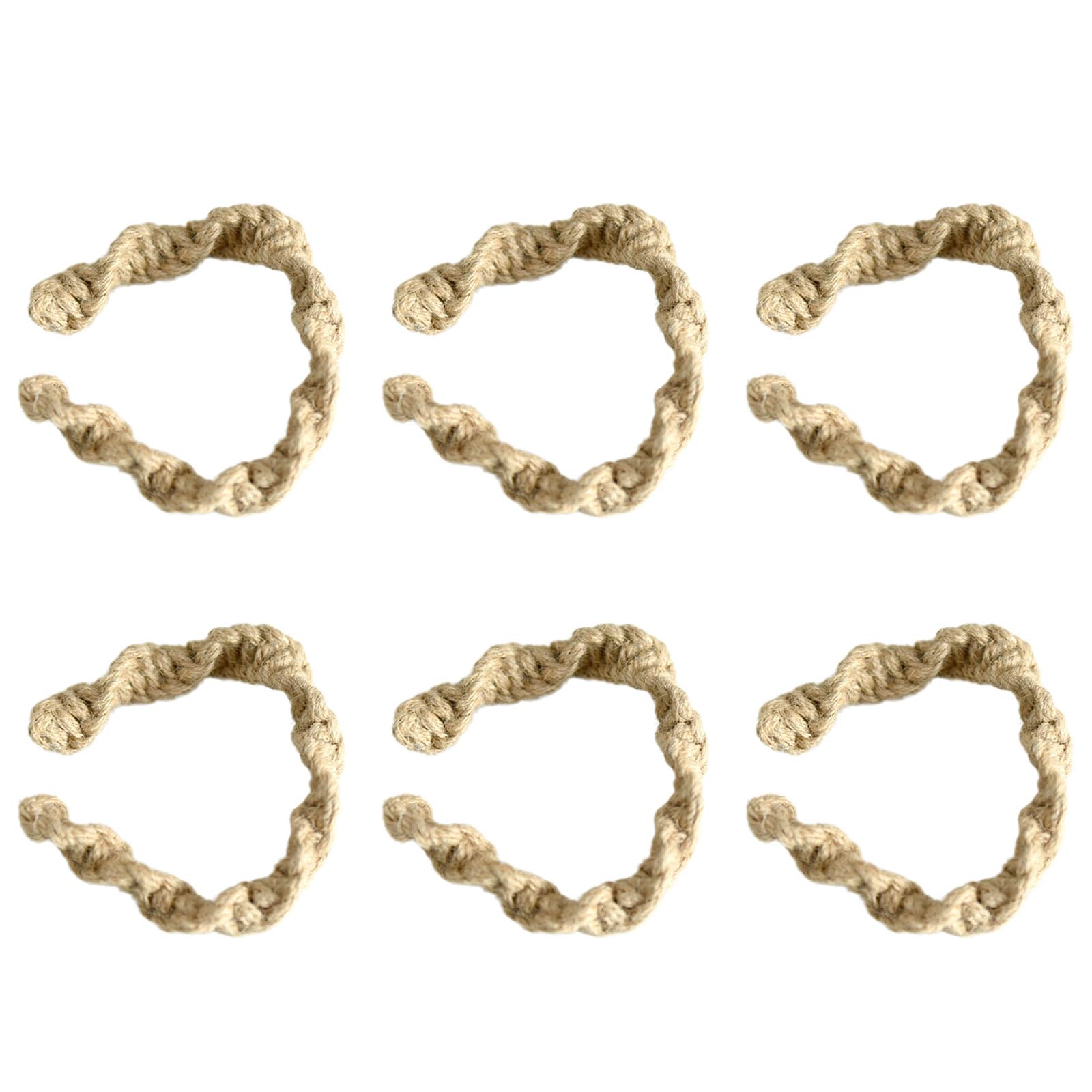 Jazuaiao Twist Rope Curtain Tiebacks Curtain Tieback Holder for Home and Drapery – 6Piece Set Fasteners Ties
