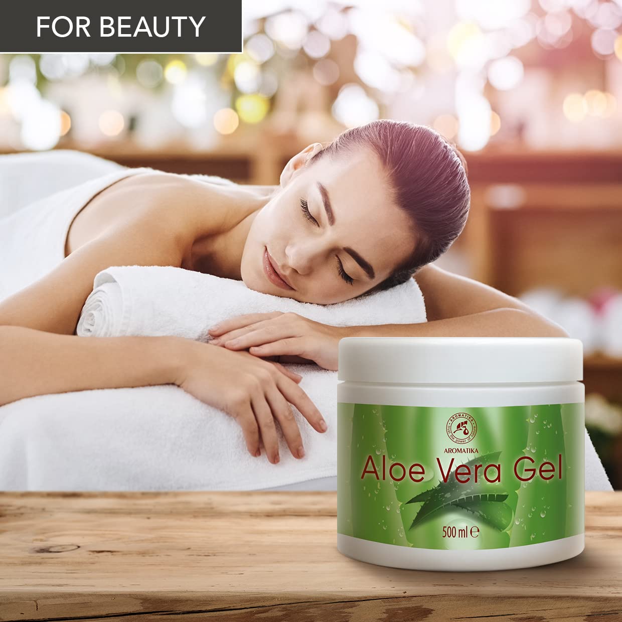 Aloe Vera Gel 500ml - Gel Lenitivo e Idratante per Tutti i Tipi di Pelle - Aloe Barbadensis - Aloe Vera Gel da Barba - Gel di Aloe per la Cura Della Pelle e Capelli - Aloe Vera per Viso