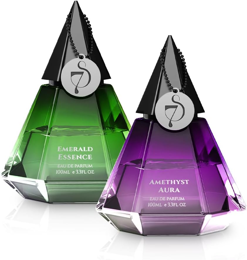 7S Emerald Essence & Amethyst Aura Eau de Parfum 100ml X 2 Unisex Perfume | Long Lasting Perfume for Men & Women | Premium Luxury Fragrance Scent | Christmas gift for men | Gift For Friends | Gift for Men | Valentine's Day & Special Occasions