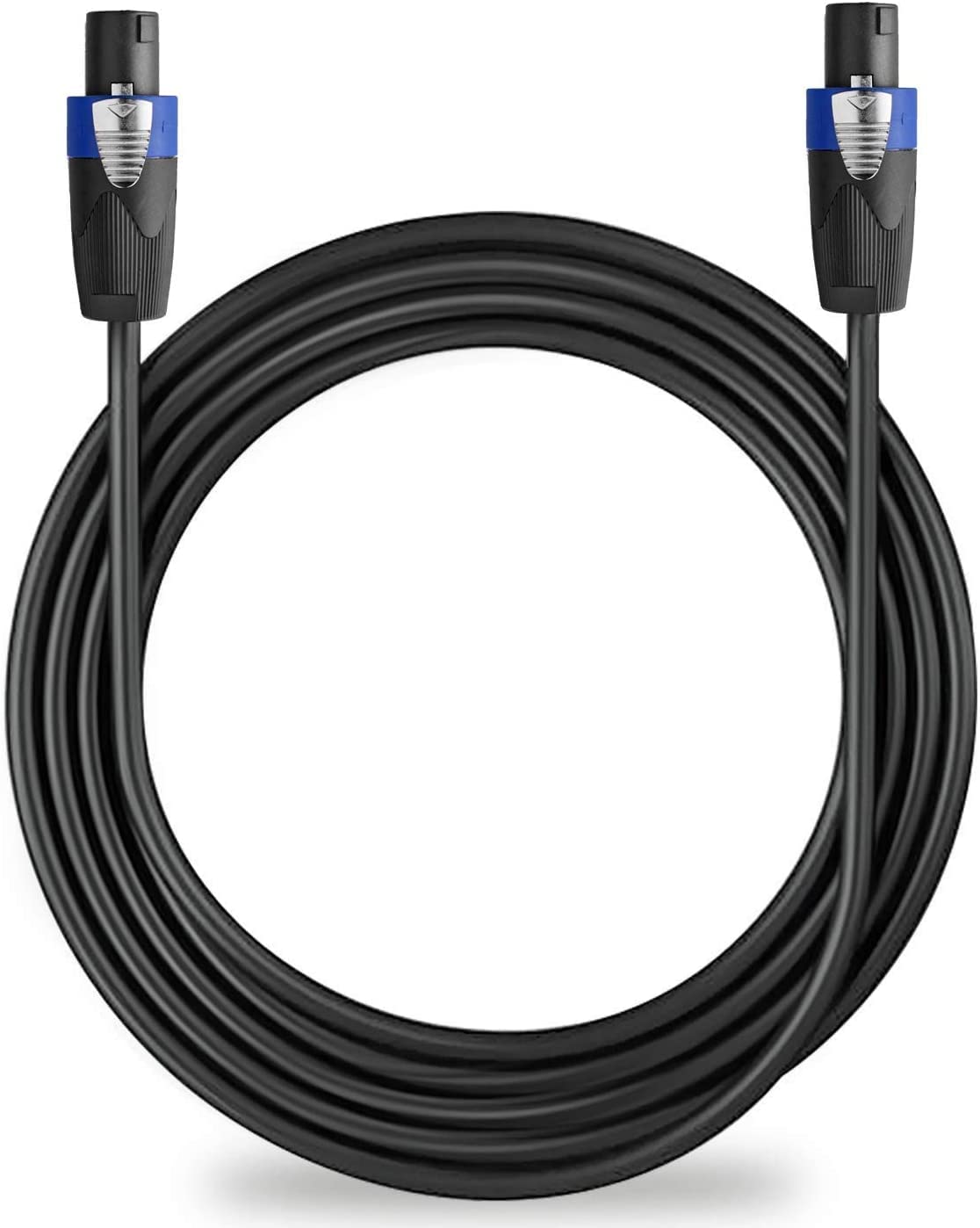 Pro - Cavo da altoparlante a Speakon, 200 m, 12 AWG, resistente, 61 m, 12 gauge, con chiusura a torsione per amplificatore audio, singolo
