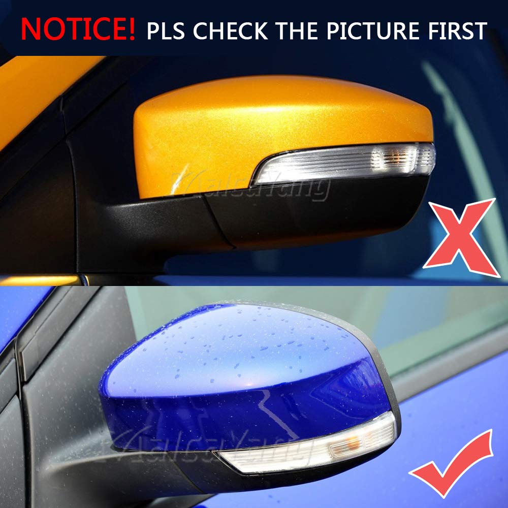 Clignotants LED Séquentiels Dynamiques Jaune Transparent – Compatibles Ford Focus 2/3 MK2 MK3 & Mondeo MK4 – Miroir Indicateur