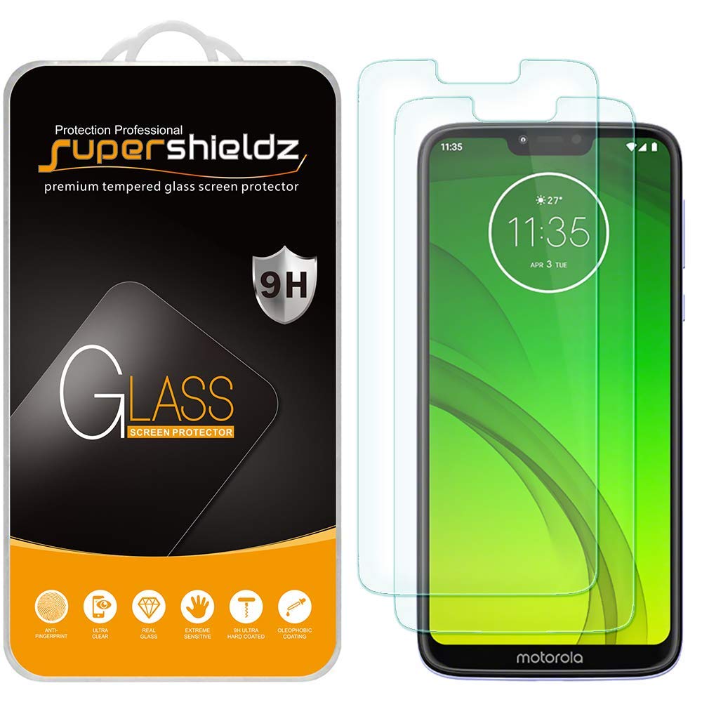 (2 Pack) Supershieldz for Motorola (Moto G7 Optimo Maxx) XT1955DL Tempered Glass Screen Protector, Anti Scratch, Bubble Free