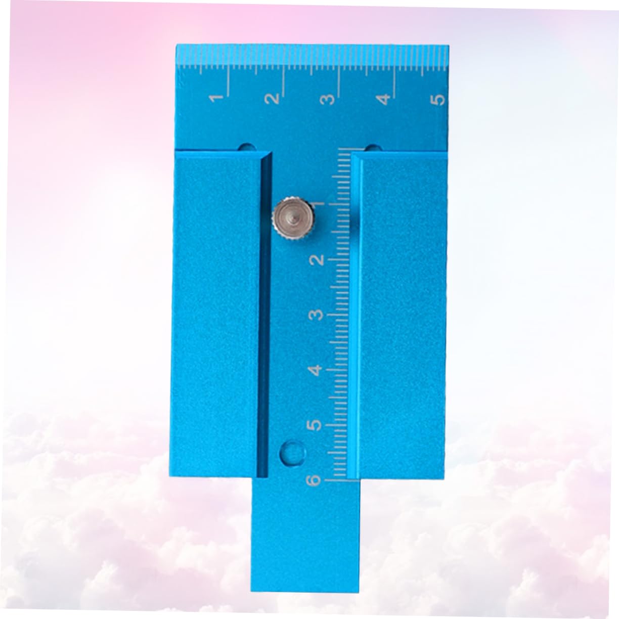 2 Piezas medidor de altura regla de calibre regla de altura de la mesa de carpintería de a de carpintero Sky-blue