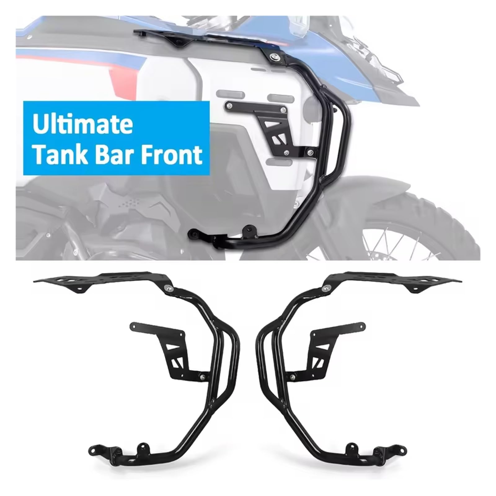 Pare-Choc pour Moteur De Moto pour BMW pour R1300GSA pour R1300GS pour ADV 2024-garde De Réservoir De Moteur Pare-Chocs Protection Cadre Barre Crash D'autoroute(Tank Bar Front)