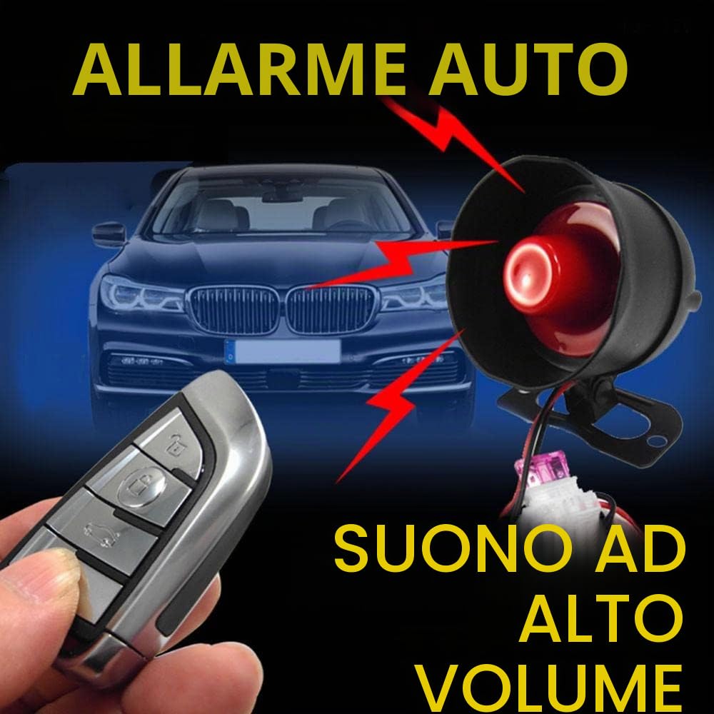 Sicurezza antifurto auto, TOTMOX Allarme auto universale a vibrazione, accessori per allarme auto, protezione e sicurezza auto