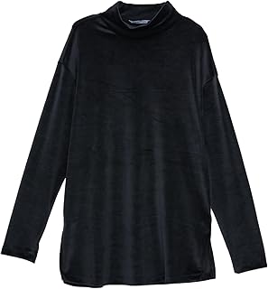 بلوزة تونيك بنصف رقبة مدورة وأكمام طويلة وقصة مستقيمة للنساء من ال سي وايكيكي