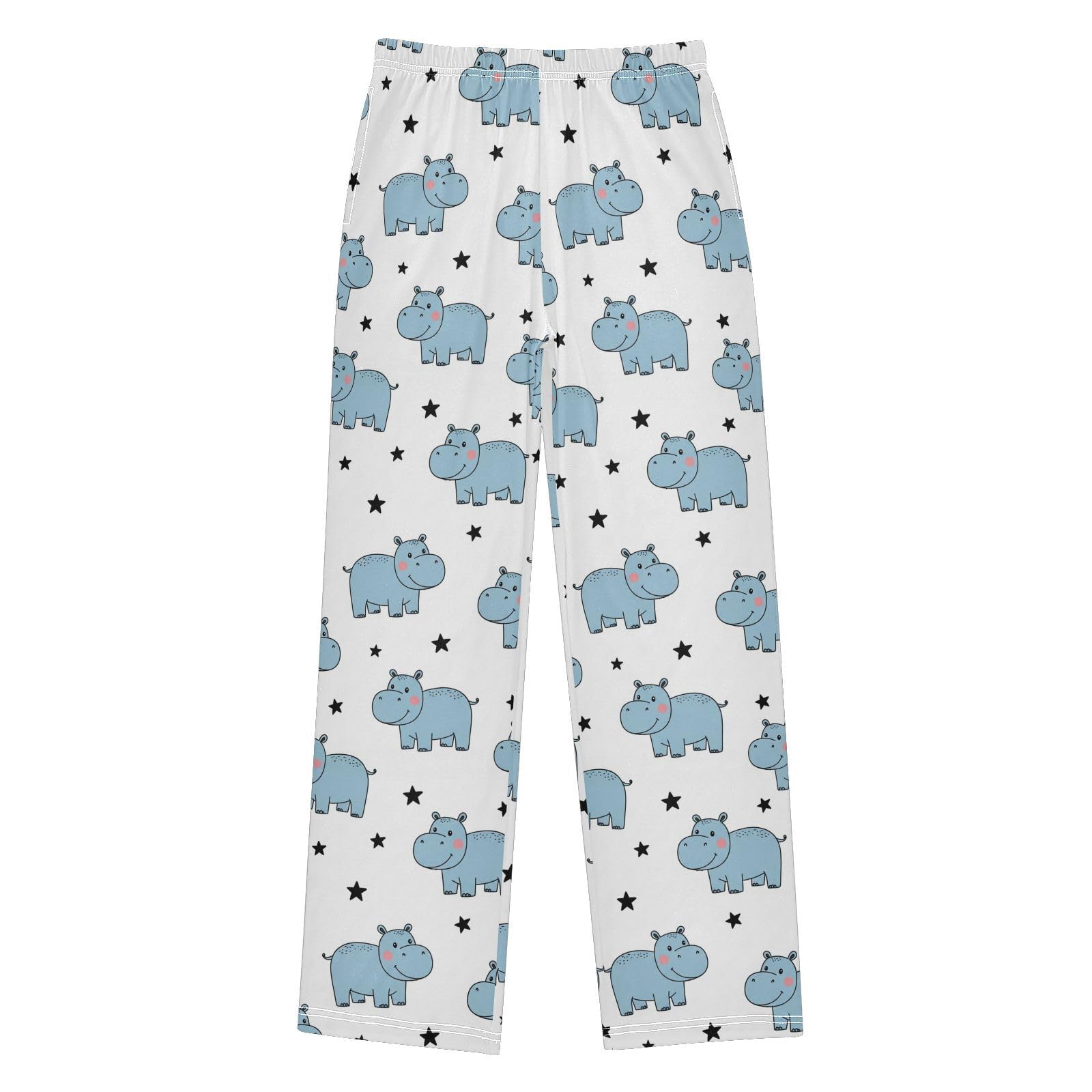 Amazon.com: Cartoon Hippopotamus Hippo Stars Pajama Pants Long
