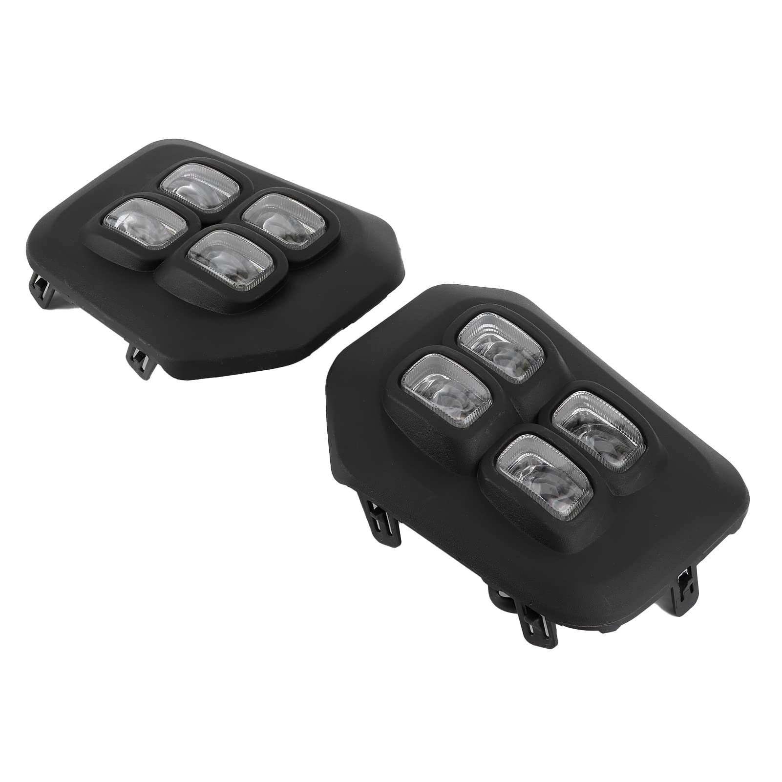 Walmeck Para świateł do Jazdy Dziennej LED Przednia Lampa DRL Pasuje do Wszystkich Modeli 16-20, z przezroczystą soczewką Projektora zapewniającą maksymalną (Światło żółte i białe dwukolorowe)
