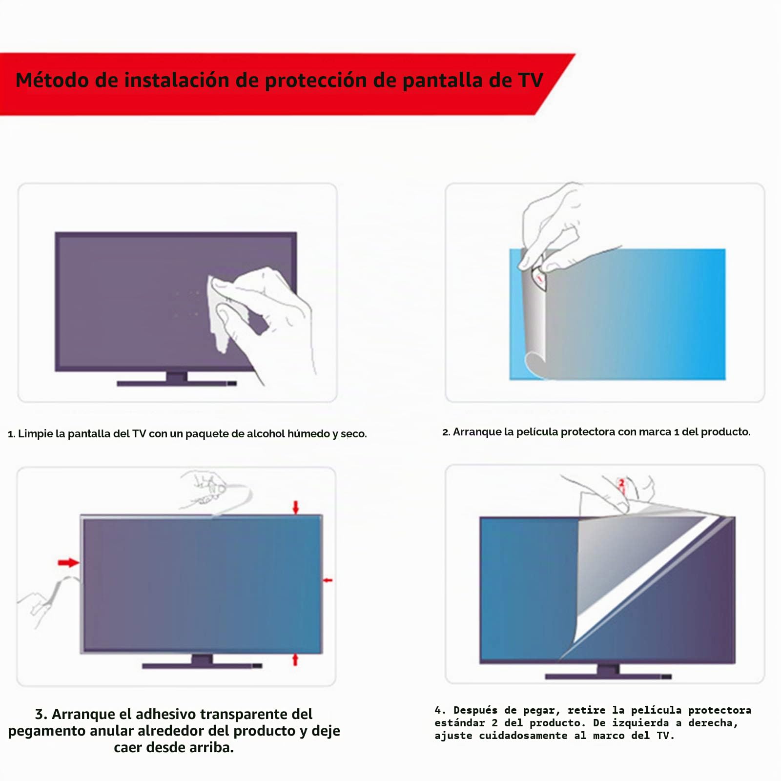 Protector De Pantalla De TV Antideslumbrante, Filtro De Luz Azul para Pantalla De TV De 32-65 Pulgadas, Película Protectora Mate/Tasa De Antirreflejos hasta 90% Aliviar Fatiga,32"(698 * 392)