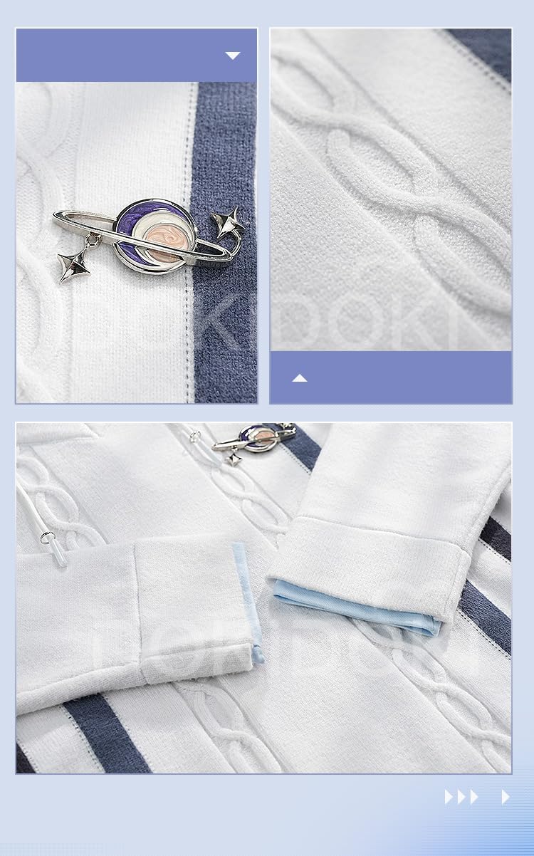 KIRA KIRA Xavier Sweater Love and Deepspace Xavier Cosplay Costume Doki-SR Shen Xinghui White Hoodie Casual Wear image 5