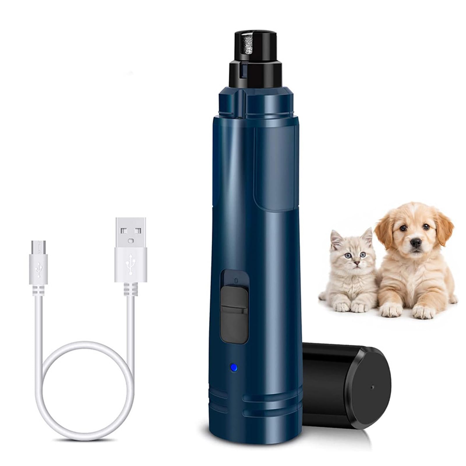 Puppiclaw 2.0 Lime À Ongles pour Animaux, Lime Silencieuse pour Chiens(b2) | Coupe-griffes Double Vitesse Pour Chiens Petits, Moyens, Grands Et Chats, Toilettage Sans Douleur