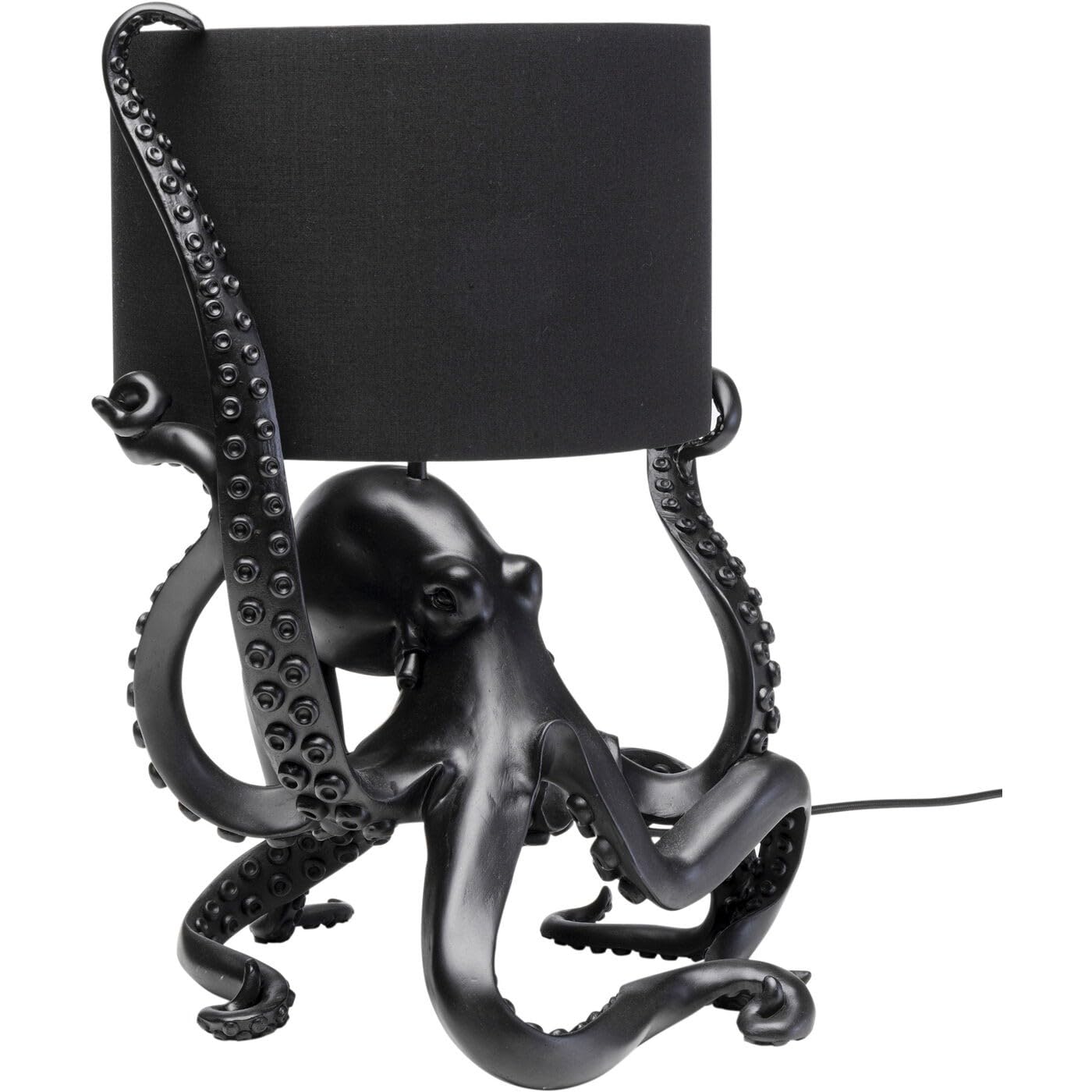 Kare Design Lámpara de Mesa Octopus, Negro, Diseño Animal, Moderna, Altura 47cm, Luz Decorativa, Decoración para Dormitorio y Sala de Estar, sin Bombilla Incluida
