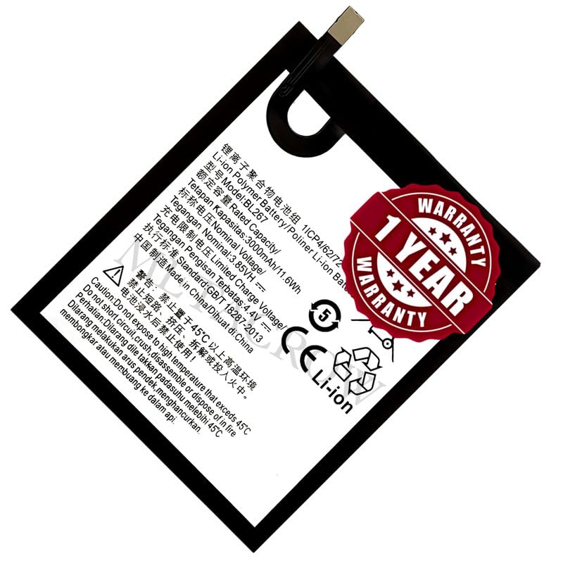 Image of Original BL267 Battery Compatible for Lenovo Vibe K6 (K33a48, K33b36) - (3000mAh) - 1 Year Warranty JK1