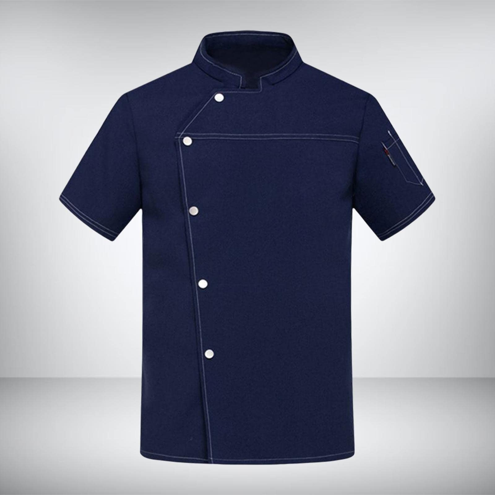 Tachiuwa Men Women Chef Coat Jacket Waiter Waitress Apparel Chef Wear Cooking Catering Uniform Workwear for Bakery Food Service Hotel Kitchen, XXL