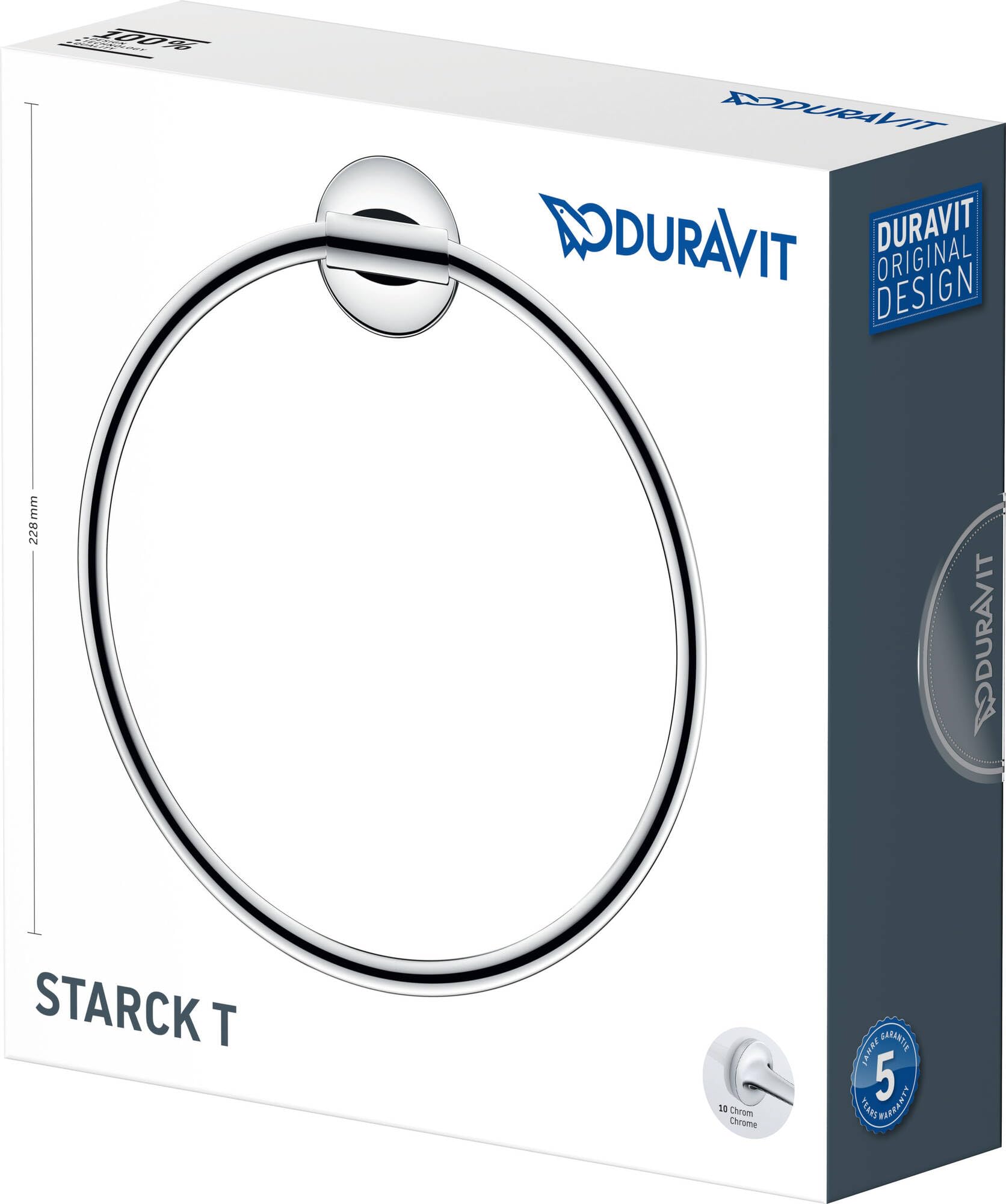 Duravit Handtuchring Starck T, Wandmontage, Chrom One Size