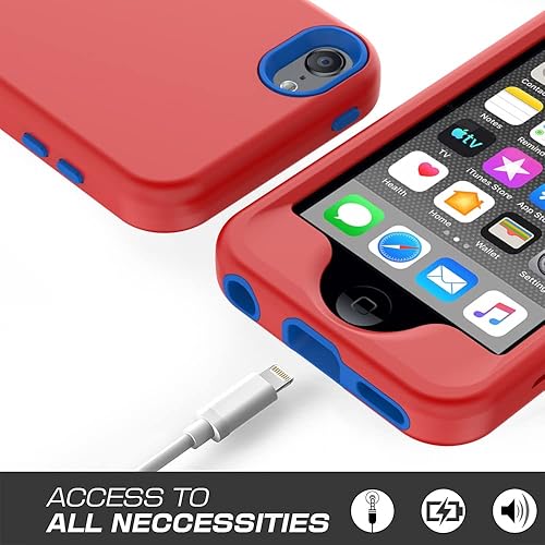 Miniatura 5 de Funda protectora compatible con iPod Touch 7 Genaration resistente de alto impacto, color mentamorado