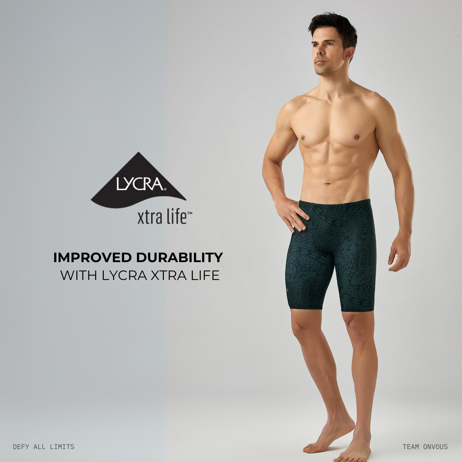 Onvous Swim Jammers for Men | Men's Athletic Swimwear Jammer | Mens Jammer for Swimming | Mens Swim Jammers Size 28-38