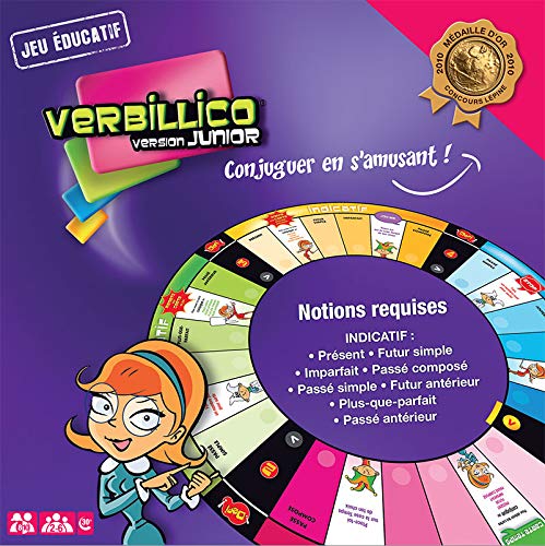 Verbillico Junior Jeu de société éducatif conjugaison 8 Ans et Plus
