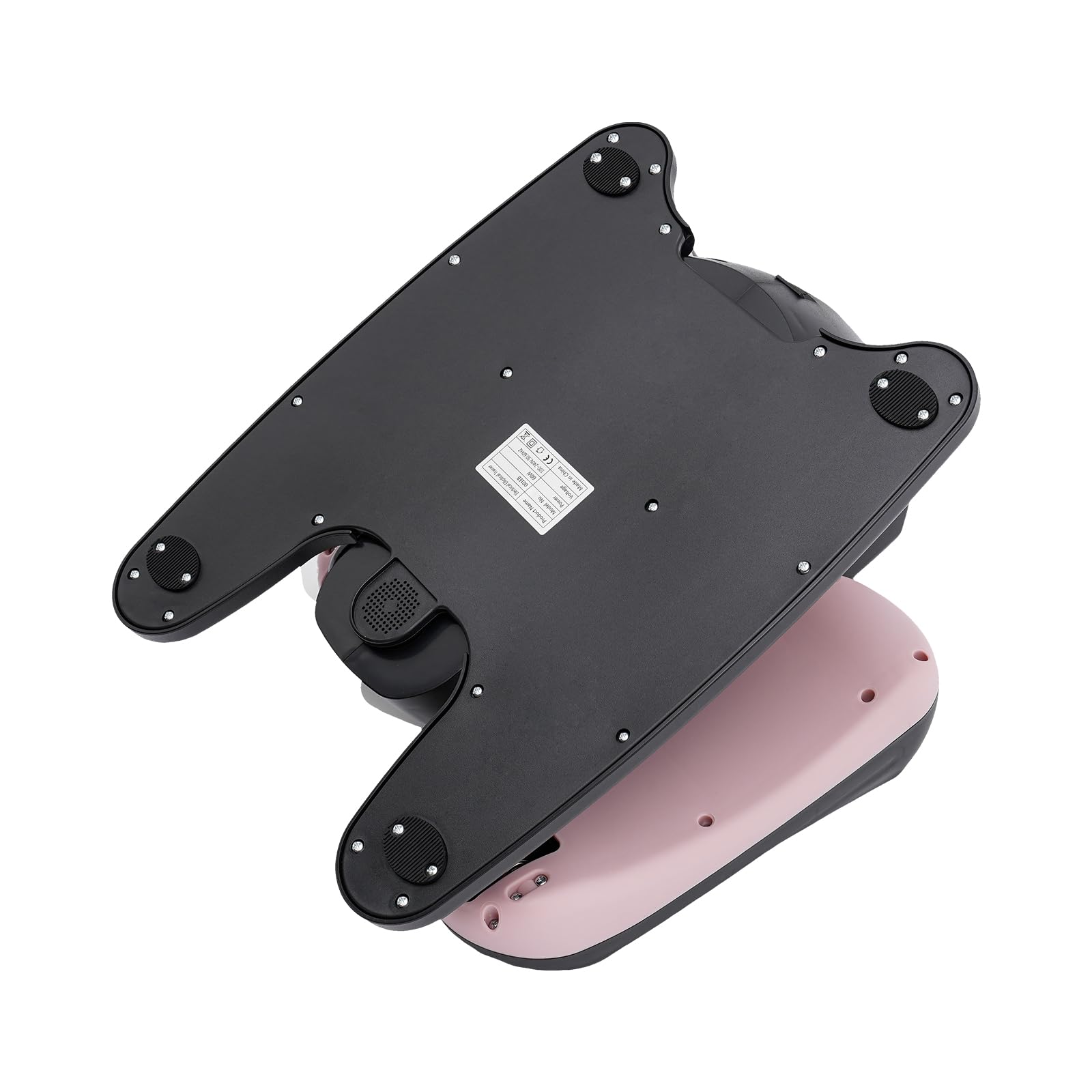 Mini Elektrischer Ellipsentrainer, Fußtrainer Elektrisch mit Anzeige und Fernbedienung, Motorisierter Beintrainer im Sitzen zur für Senioren und Erwachsene, Rosa, Schwarz