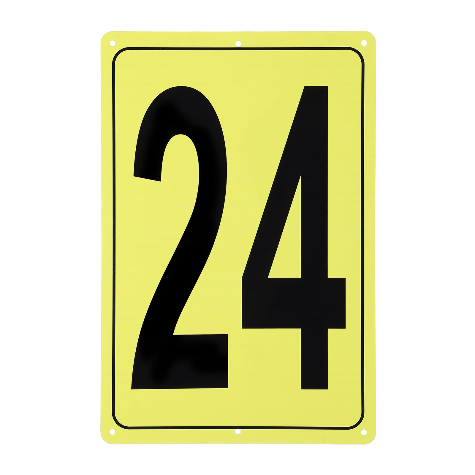 Plaque Numéro 24 de parking intérieur et extérieur PATIKIL en métal jaune - 7