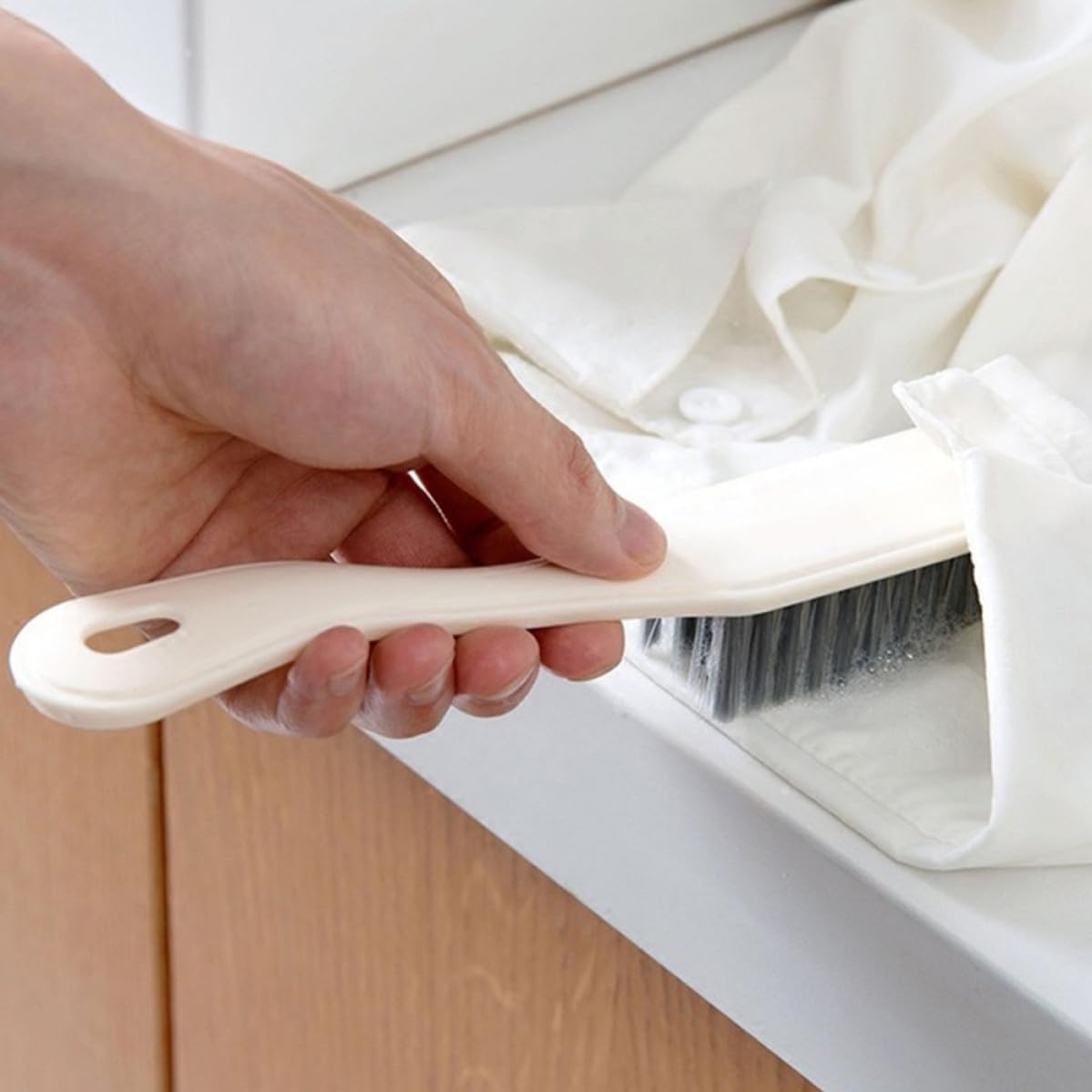 Cleaning Brush Hard Bristle Long Handle for Clothes and Shoes