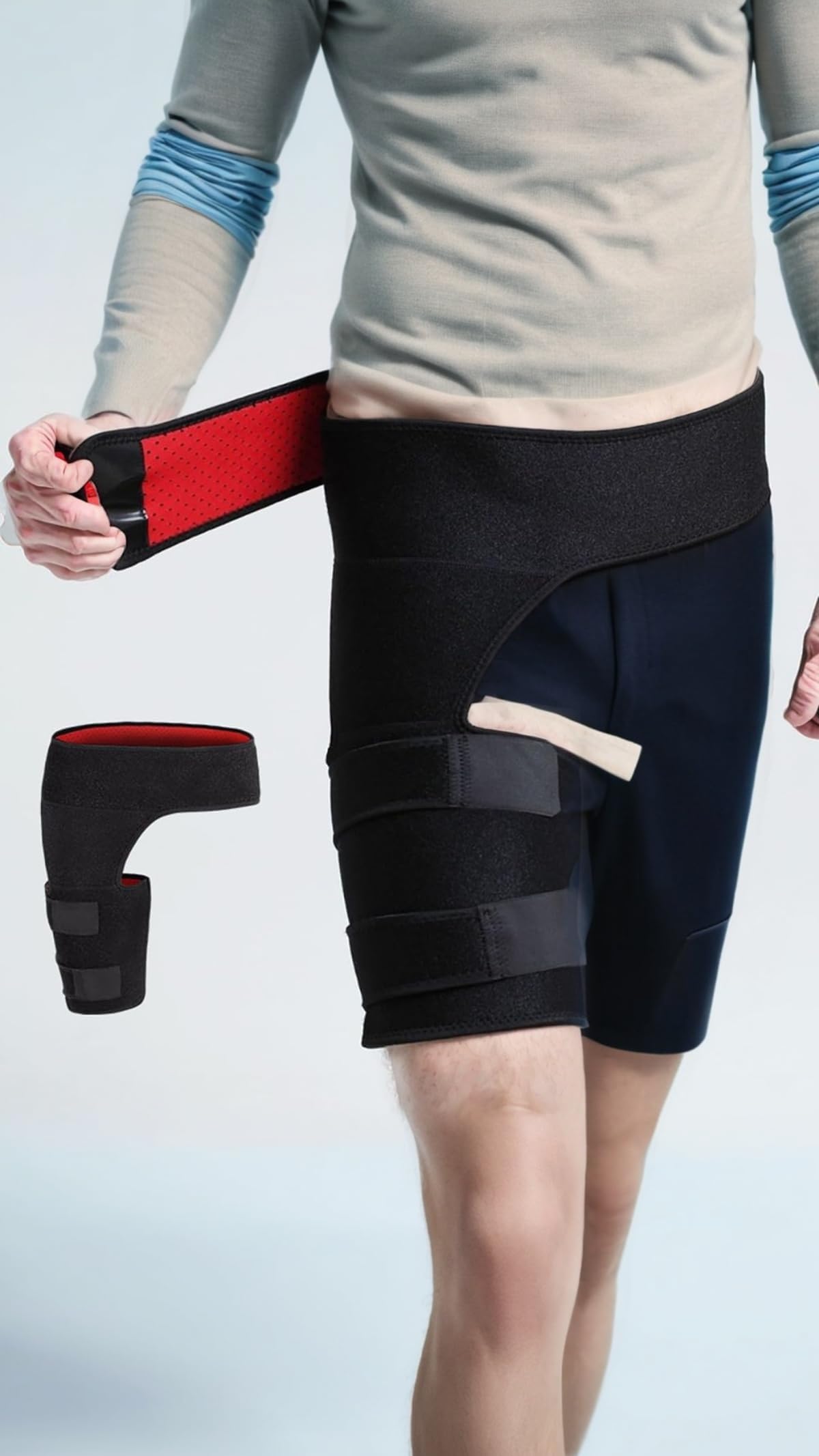 Neoprene Hip and Groin Brace - Sciatica Relief, Groin Pull Support, Leg Compression Sleeve for Men and Women