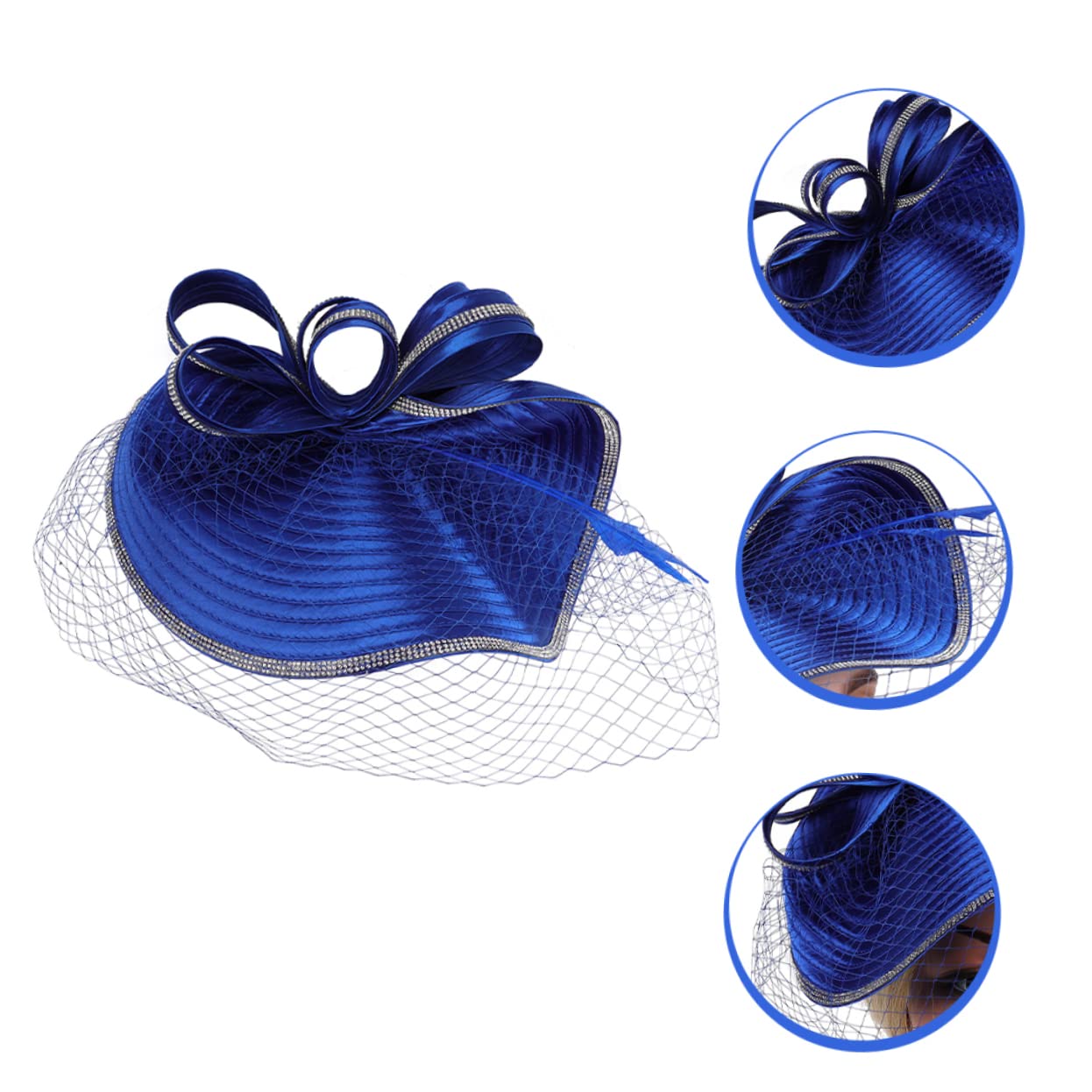 2pezzi Fascinator Hat Headband Elegante Cappello per Cocktail e Tea Party Accessorio Chic per Donne Adatto Cerimonie Eventi e Occasioni Speciali Sfumato Comfort Assicurato