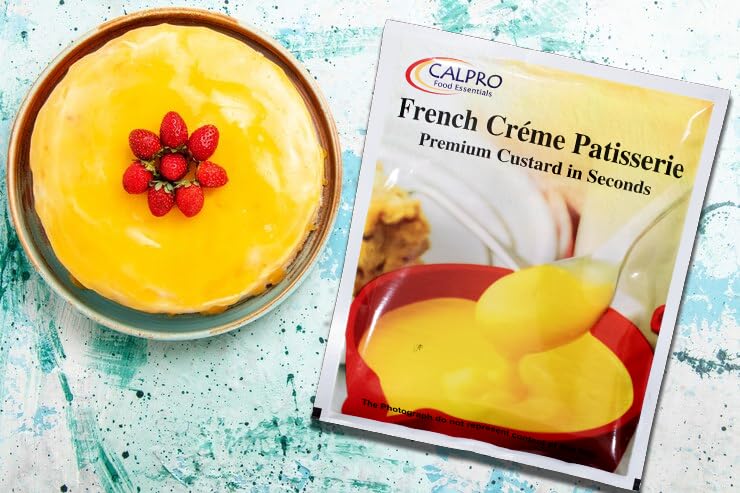 Image of French Creme Patisserie :Eggless Primum Custard In Second & Bake Stable ! High Protein ! Melt-In-Mouth -100% Vegetarian : Mix Powder 1KG