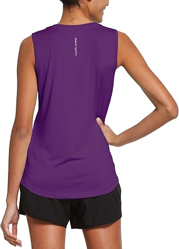 BALEAF - Camisetas sin mangas de entrenamiento para mujer, para correr, ajuste holgado, para yoga, deportes, gimnasio, ejercicio