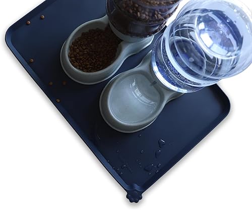 Miniatura 142 de Hoki Found - Bandeja de silicona para comida de mascotas , tapete mantel individual antideslizante para mascotas, tapete impermeable de alimentación