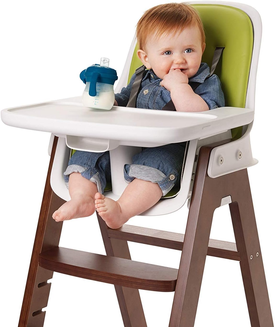 OXO Tot Transitions Soft Spout Sippy Cup with Removable Handles, Navy, 6 Ounce (2 Pack)