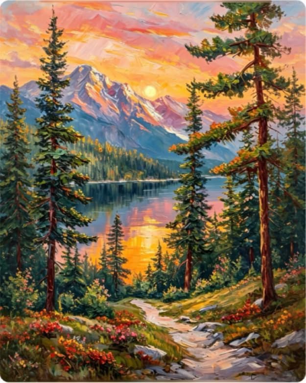 Vesmiral Landscape Paint by Numbers for Adults 12x16 Inch