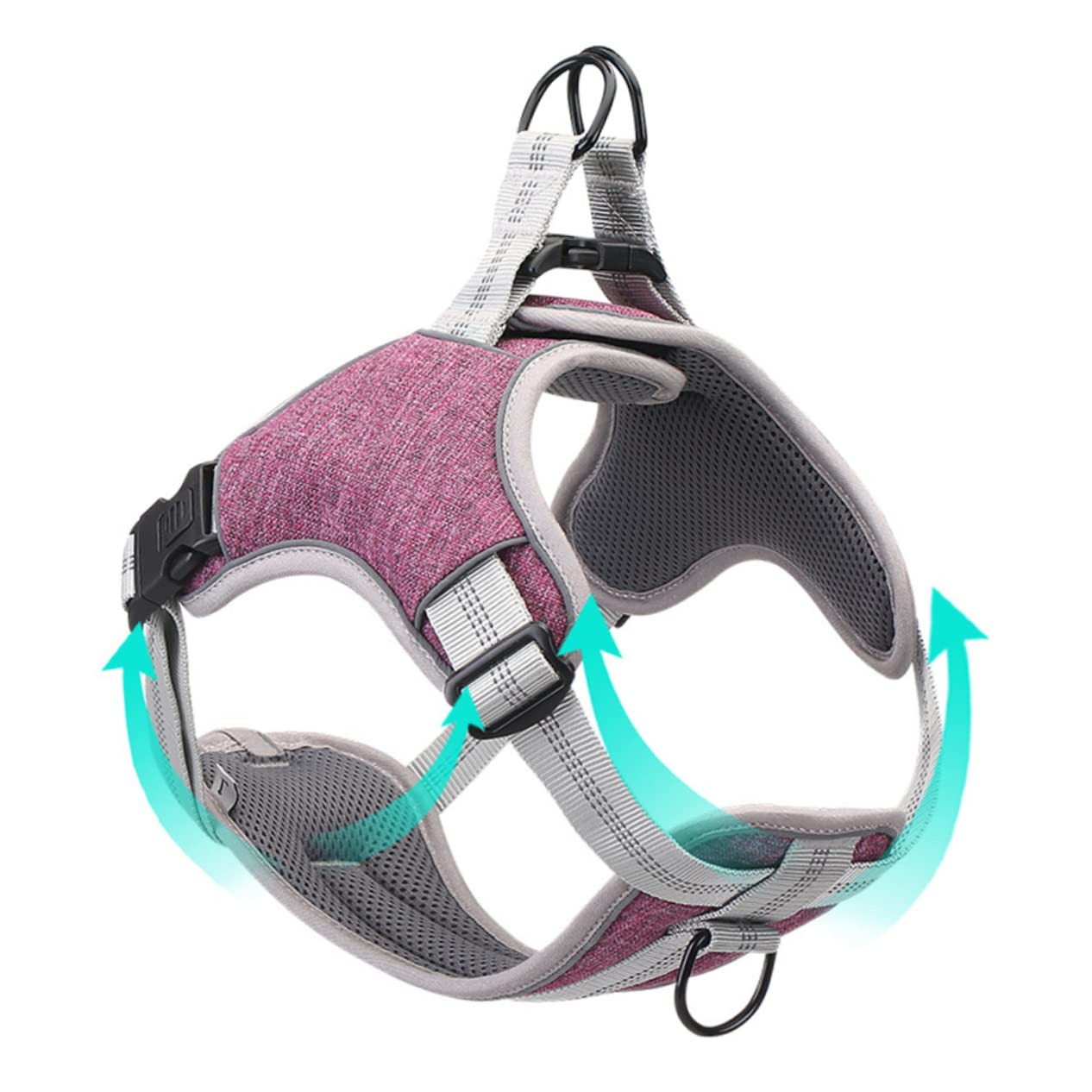 INOOMP Pettorina per Cane a Gilet, Regolabile e Riflettente, in Poliestere e Nylon, Comoda da Indossare per Passeggiate Quotidiane