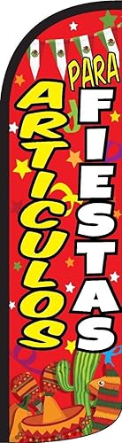 Articulos Para Fiestas Swooper Windless bandera (3ft x 11.5 ft)