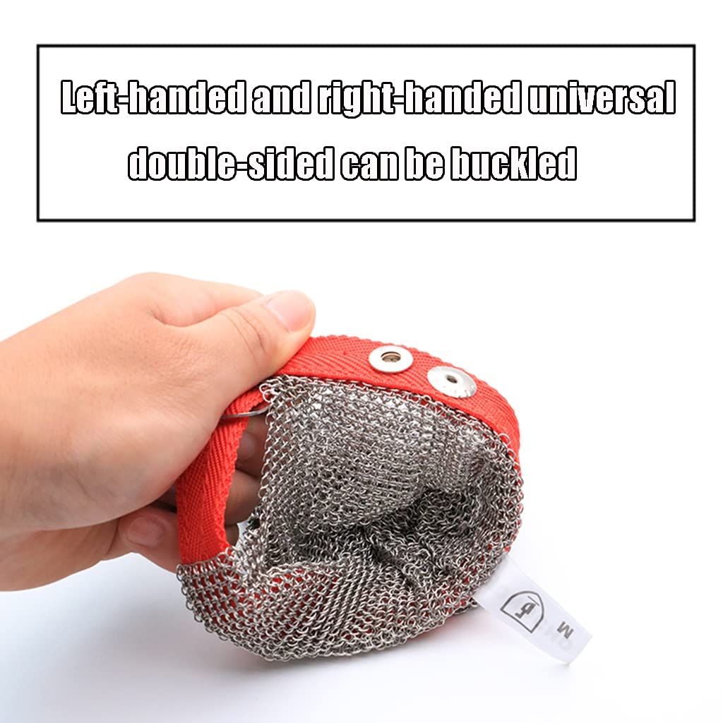 ZYYWX Gant Anti Coupure Gants résistants à la Coupe en Maille métallique, résistant à l'usure et Facile à Nettoyer, Peut être porté sur Les Mains Gauche et Droite (Color : 1pcs/XL)